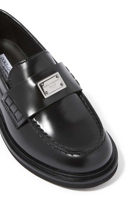 Kids Mocassino Leather Loafers